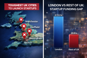 toughest UK cities to launch startups